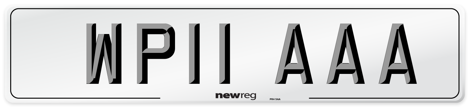 WP11 AAA Number Plate from New Reg